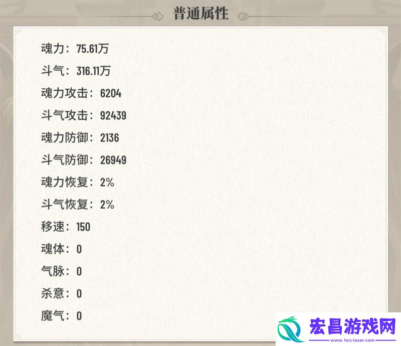 斗破苍穹三年之约角色属性详解