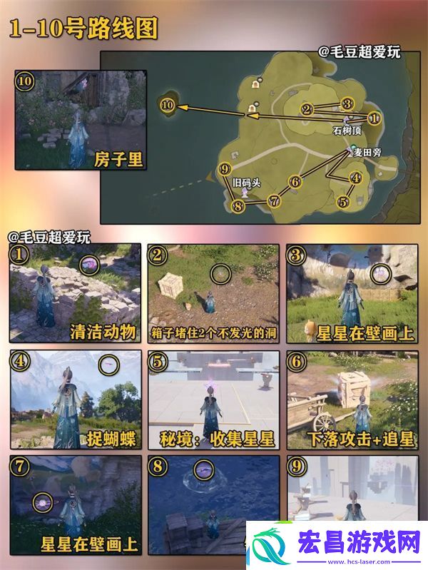 无限暖暖石树田无人区奇想星全收集