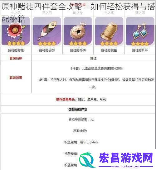 原神赌徒四件套全攻略