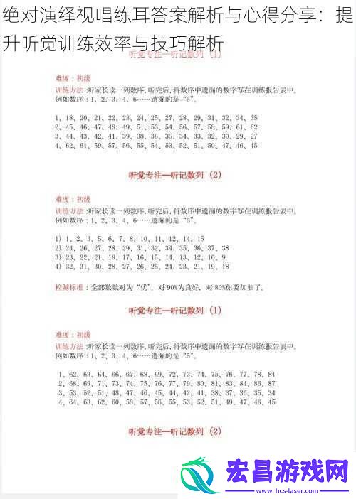 绝对演绎视唱练耳答案解析与心得分享