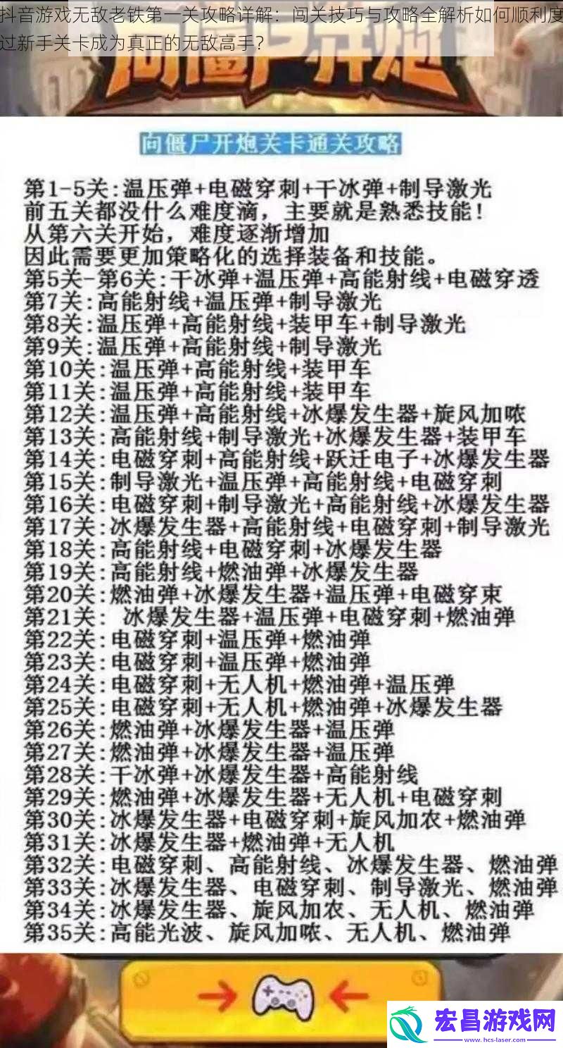 抖音游戏无敌老铁第一关攻略详解