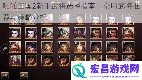 啪啪三国2新手武将选择指南