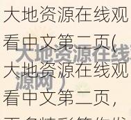 大地资源在线观看中文第二页