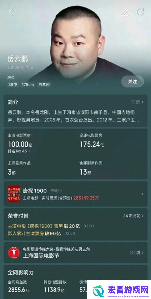 岳云鹏主演电影票房破100亿