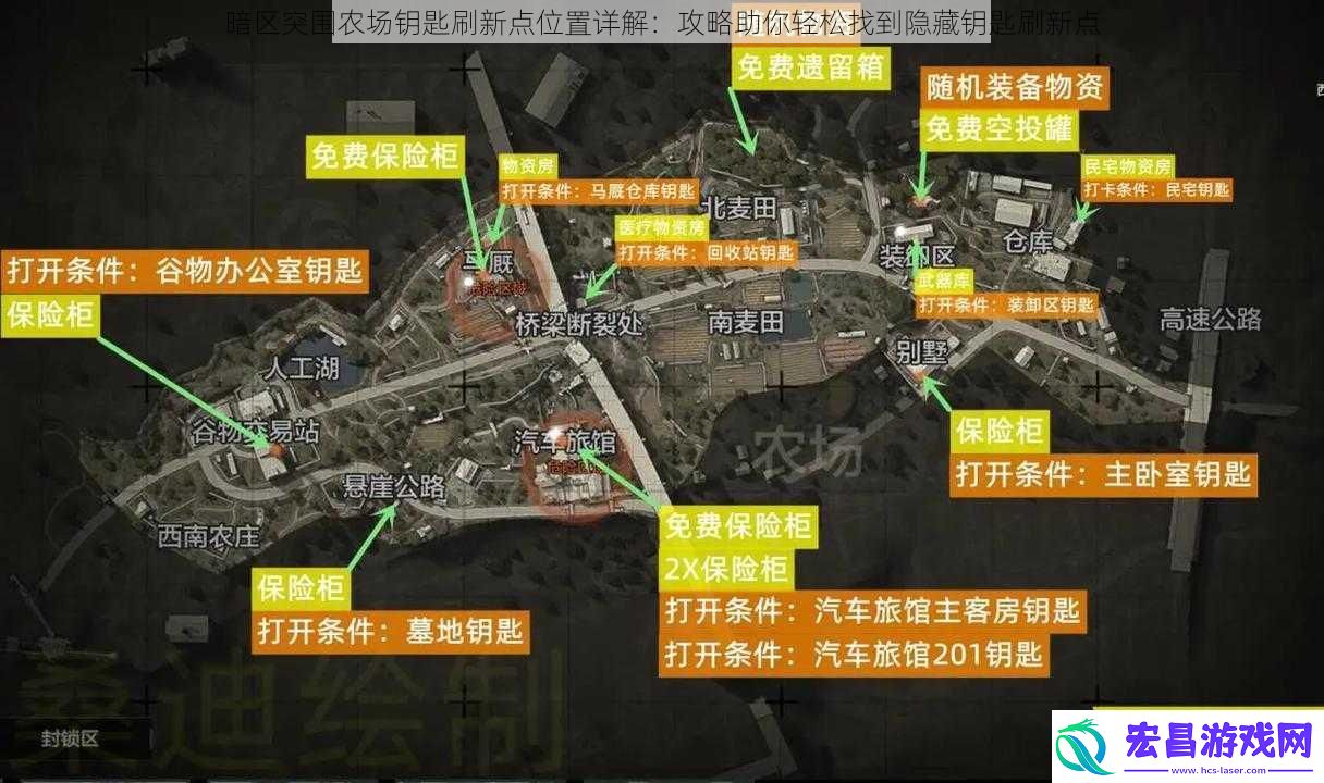 暗区突围农场钥匙刷新点位置详解