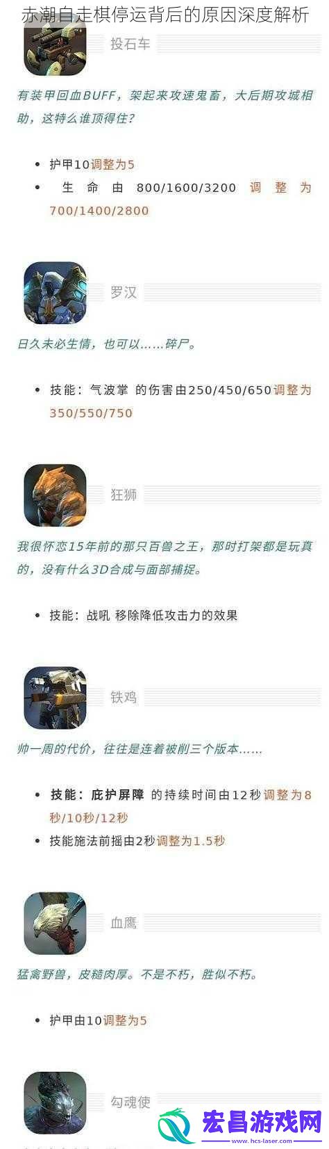 赤潮自走棋停运背后的原因深度解析