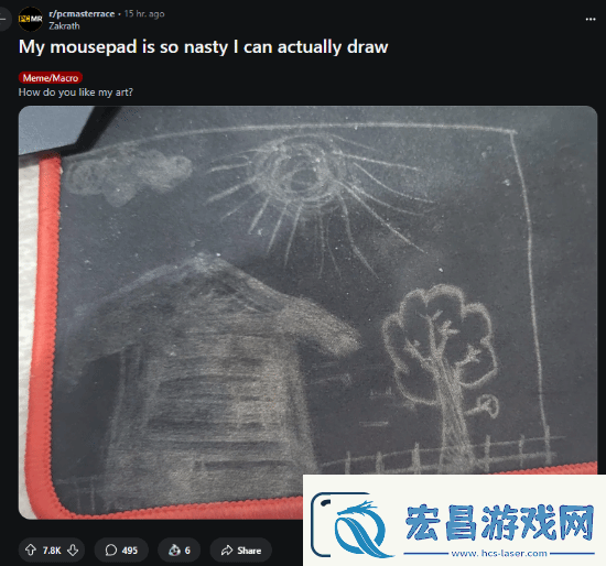 玩家晒“包浆”鼠标垫引热议