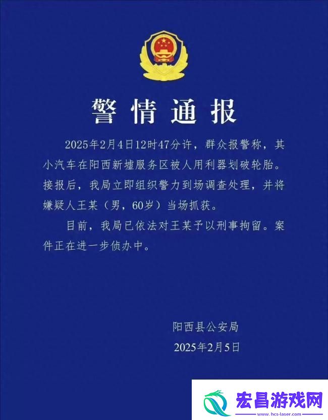 广东阳江小米SU7服务区遭割胎背后