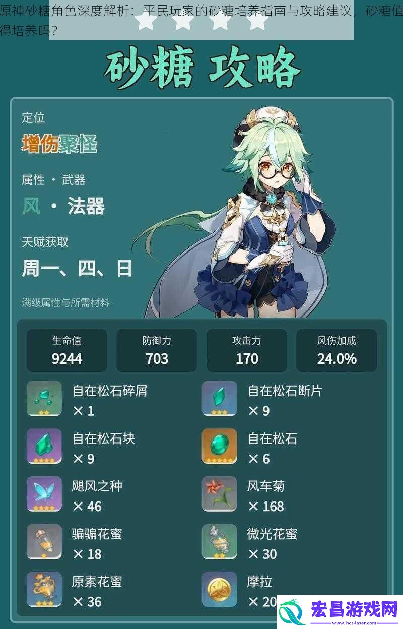 原神砂糖角色深度解析