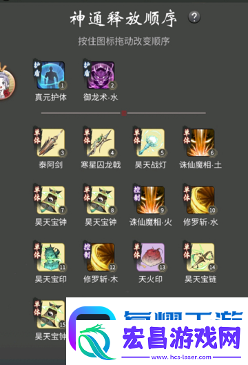 一念逍遥涅槃期神通释放顺序是什么