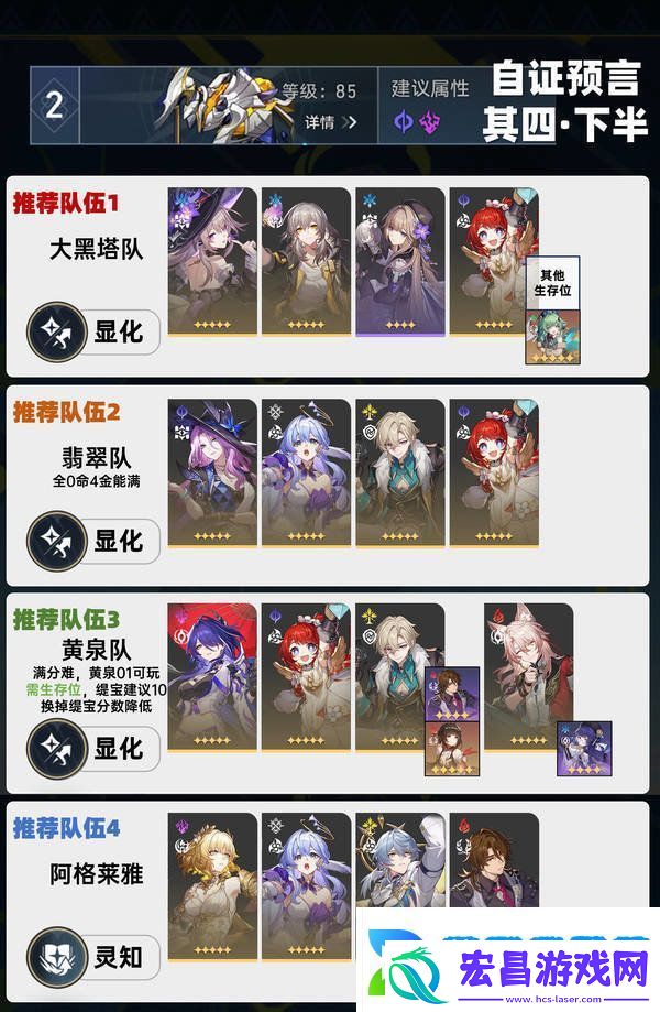 3.1虚构叙事自证预言阵容怎么推荐