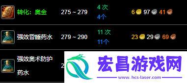 300最省升级方法-永久60服炼金1-300最省材料攻略