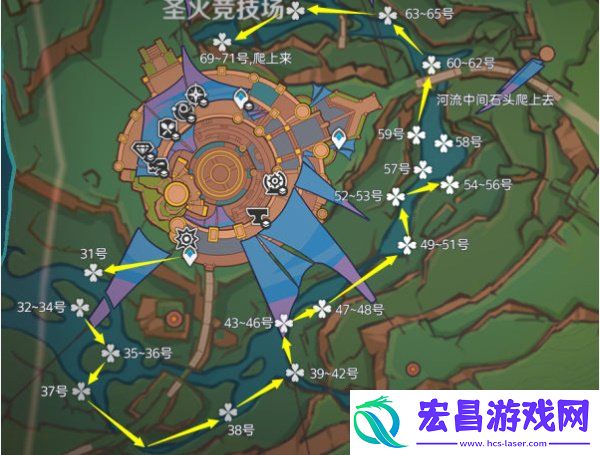 灼灼彩菊采集路线
