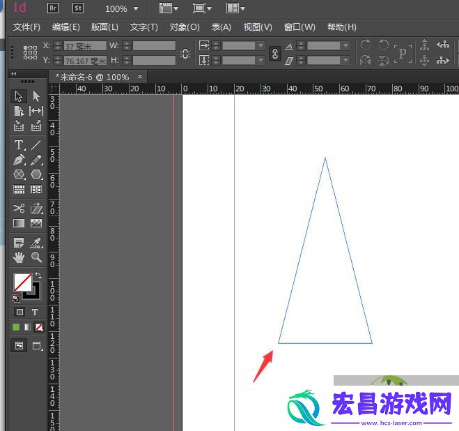 ID中制作三角形形状方法【indesign】
