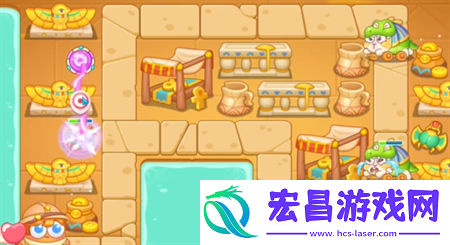 保卫萝卜4法老归来第115关通关流程