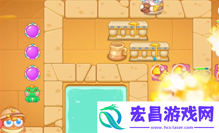 保卫萝卜4法老归来第115关通关流程