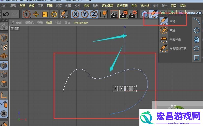 C4D中教你如何制作弯曲的轨道