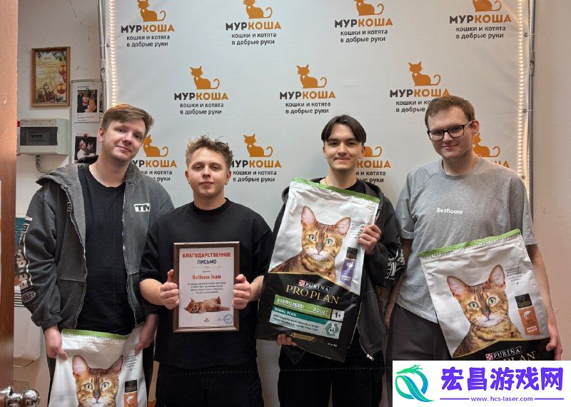Boombl4等人为猫咪收容所捐赠猫粮