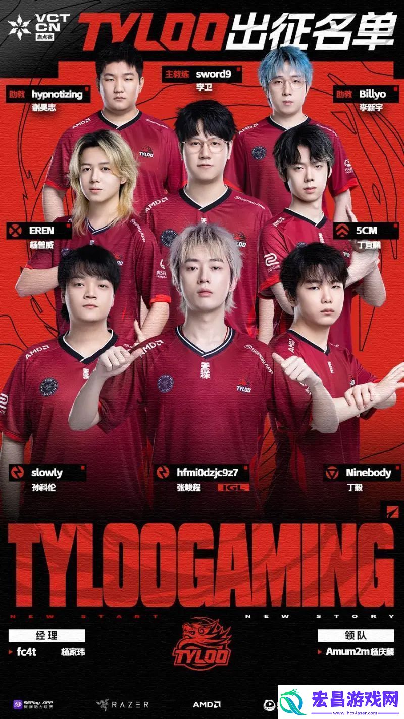 TYLOO发布启点赛大名单
