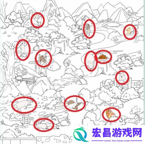 疯狂梗传找兔兔找出十二只兔兔通关攻略