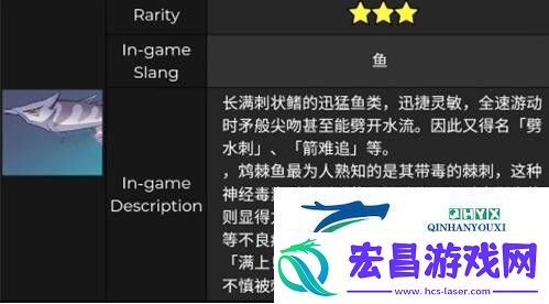 原神鸠棘鱼图鉴