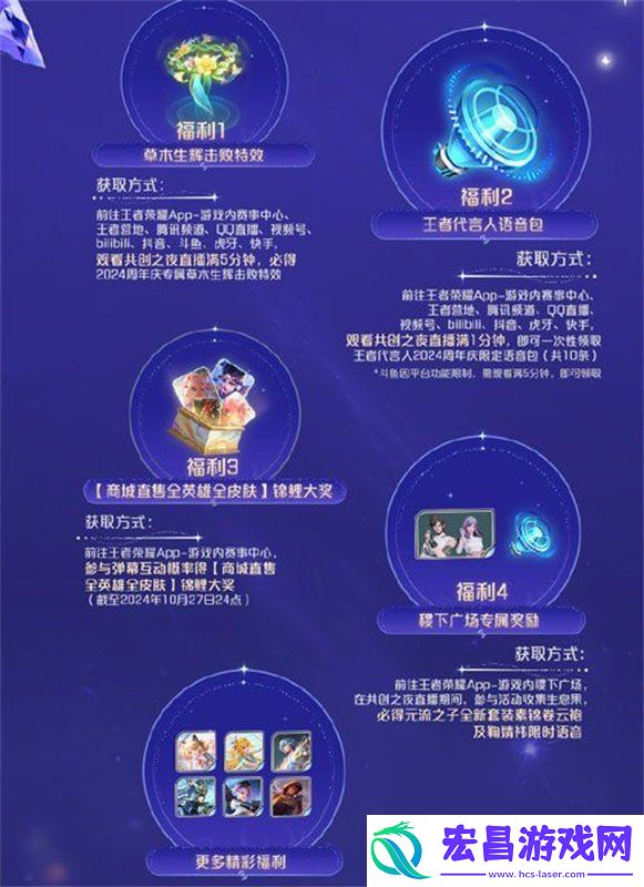 王者荣耀2024共创之夜福利汇总