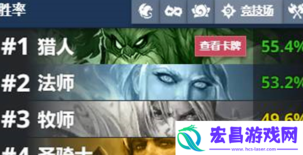 炉石传说竞技场职业胜率怎么算的