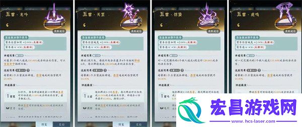 问剑长生雷修神通怎么搭配