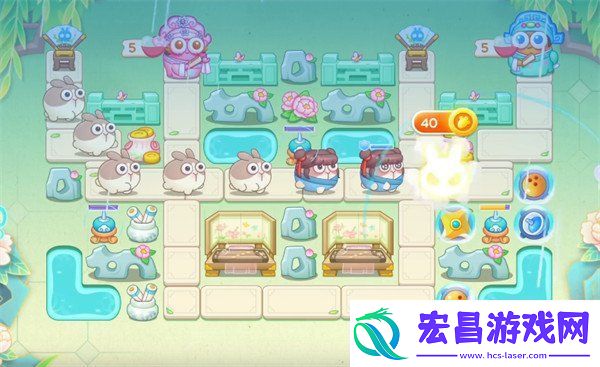 保卫萝卜4梁波波与祝秋秋第59关怎么过