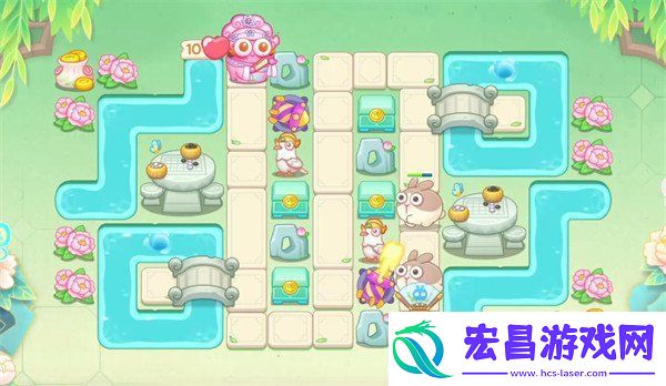 保卫萝卜4梁波波与祝秋秋第64关怎么过