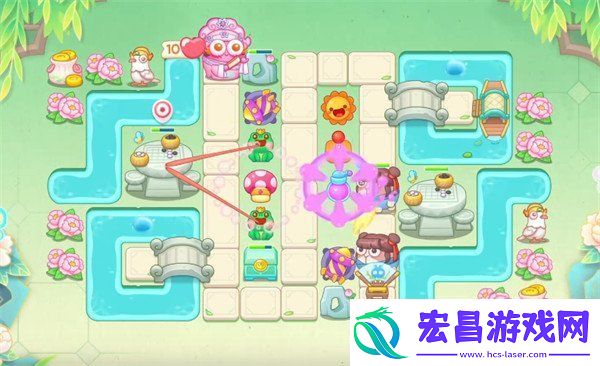 保卫萝卜4梁波波与祝秋秋第64关怎么过