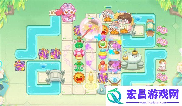 保卫萝卜4梁波波与祝秋秋第64关怎么过