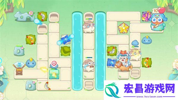 保卫萝卜4梁波波与祝秋秋第75关怎么过