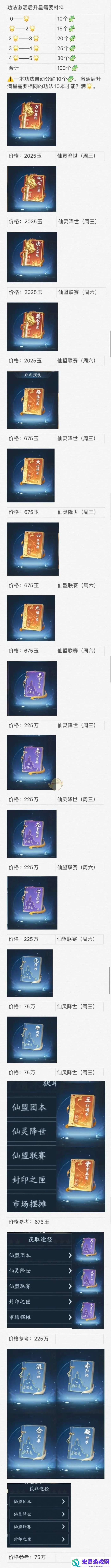 仙遇功法升星需要什么材料