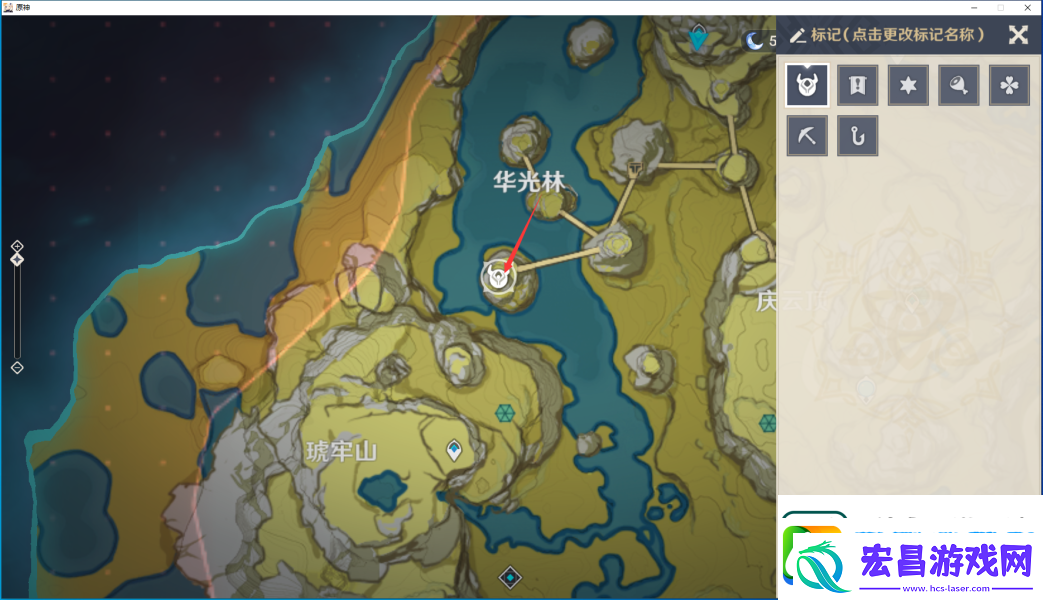 原神逐月符位置一览