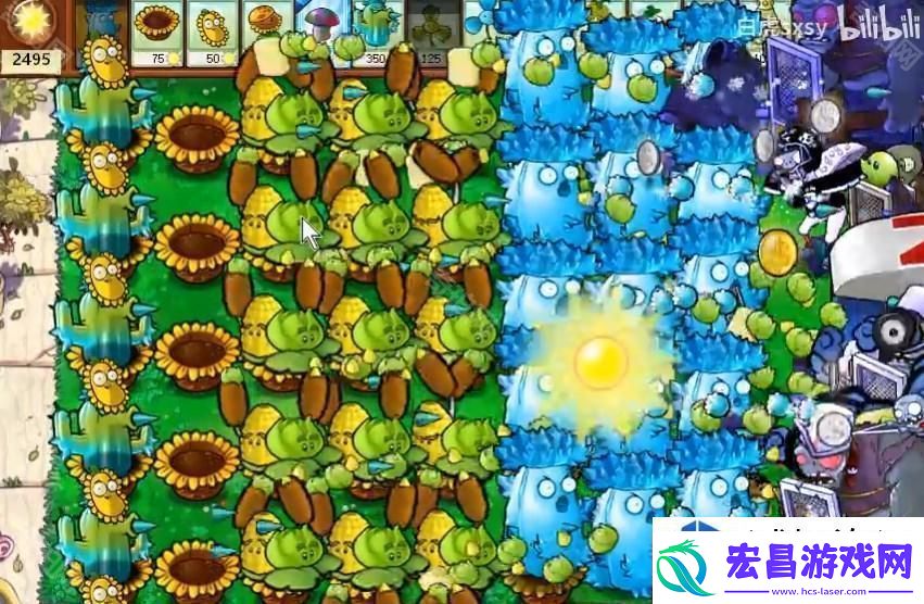 植物大战僵尸杂交版挑战模式第14关通关技巧