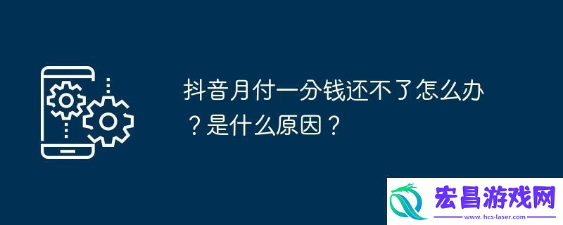 抖音月付一分钱还不了怎么办