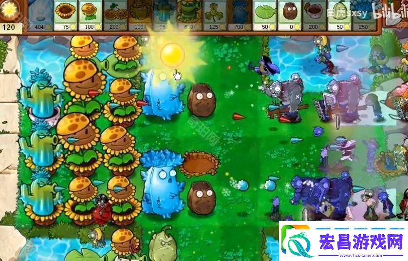 植物大战僵尸杂交版挑战模式64关策略分析