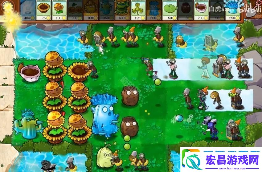 植物大战僵尸杂交版挑战模式64关策略分析