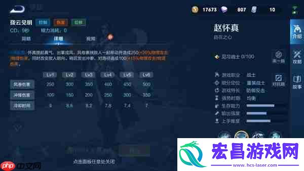 王者荣耀体验服赵怀真操作攻略