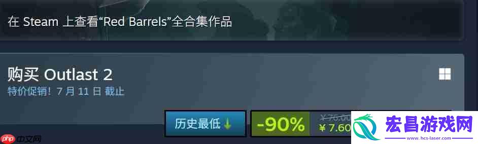 第一人称恐怖游戏逃生2Steam新史低