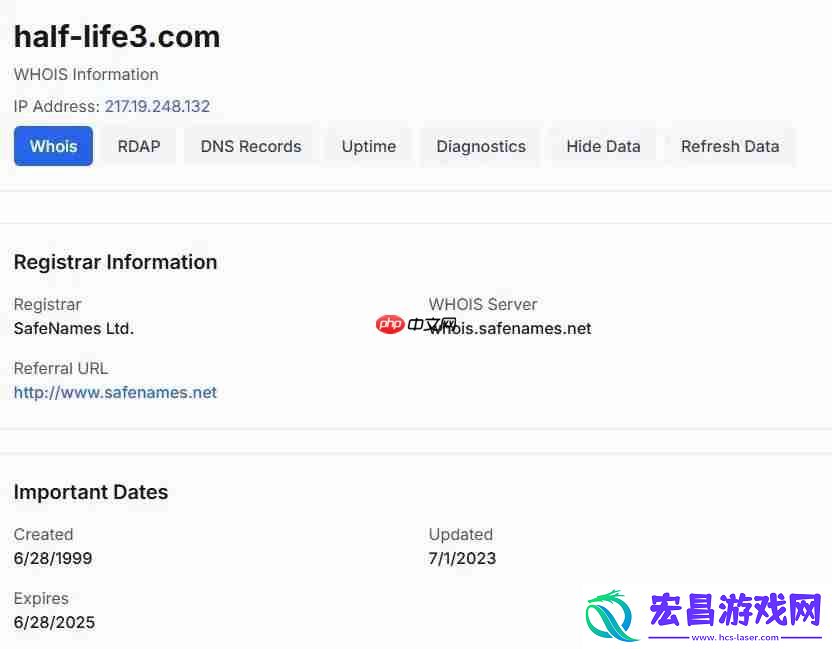 V社险失半条命3域名！26年坚守差点毁于一旦