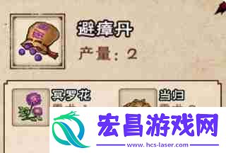 烟雨江湖丹药配方炼丹材料大全攻略