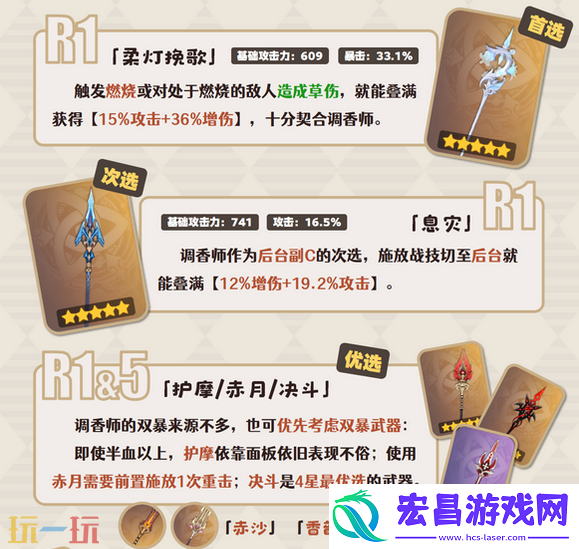 艾梅莉埃适配武器推荐