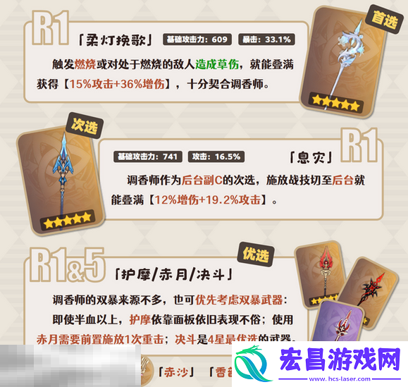 艾梅莉埃适配武器推荐