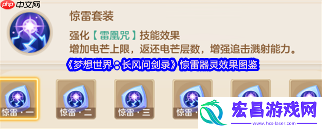 雷霆万钧！梦想世界长风问剑录惊雷器灵全阶解析