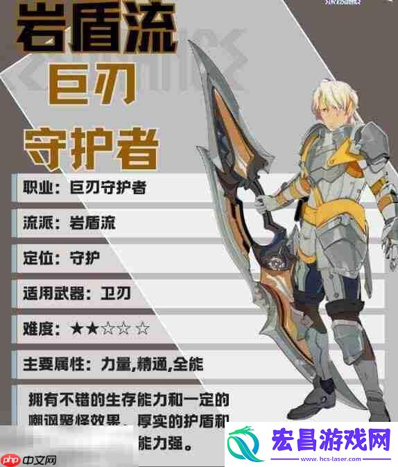 巨刃守护者岩盾流职业培养攻略