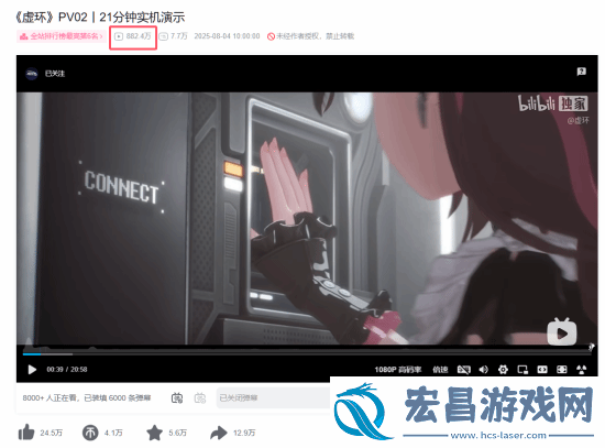 公布仅一天！腾讯新作虚环实机播放量破880万次！
