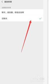 微信仅聊天时朋友圈呈现何种状态