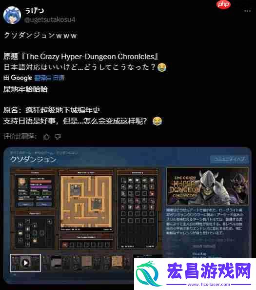 机翻失误！一款游戏意外